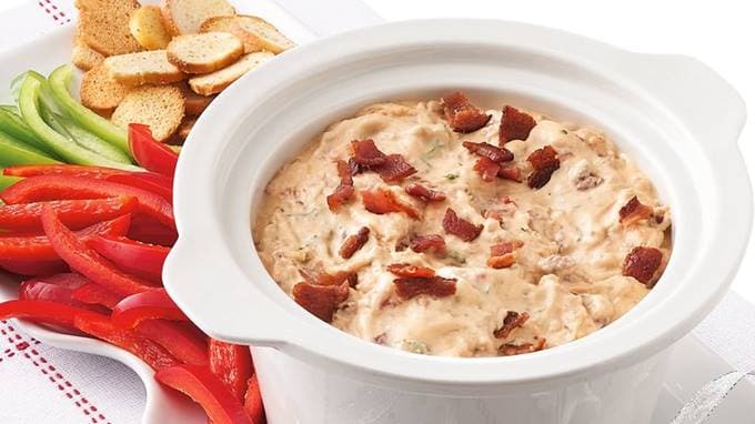 Bacon Double Cheese Dip - Recipes That Crock!